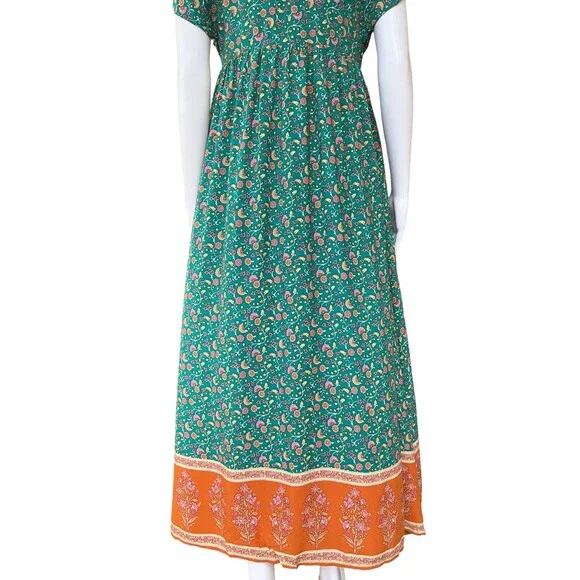 Natural Life Avery Midi Shirt Dress sz M BOHO Babydolll Pockets Cottagecore NEW - Picture 10 of 16